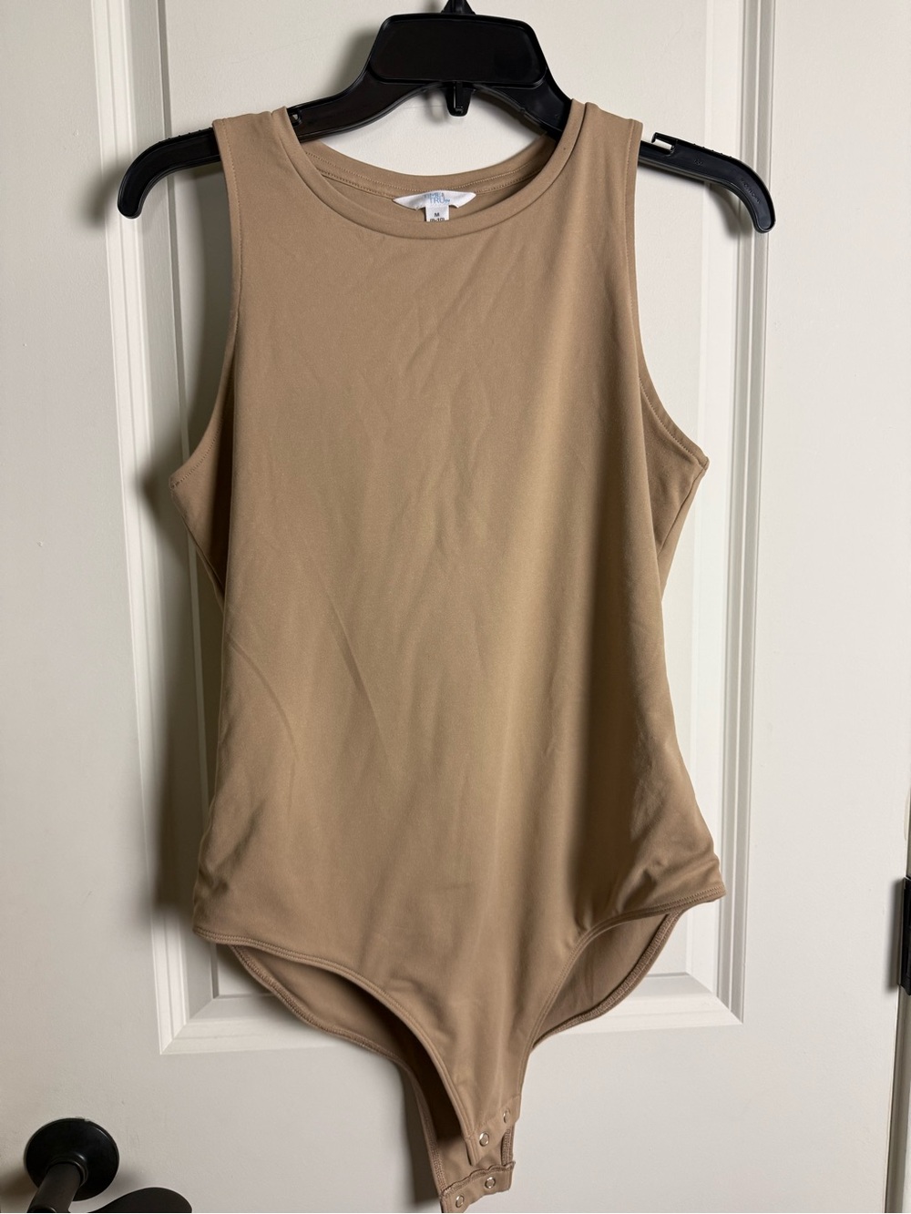 Time and Tru Taupe Crewneck Sleeveless Bodysuit